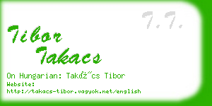 tibor takacs business card